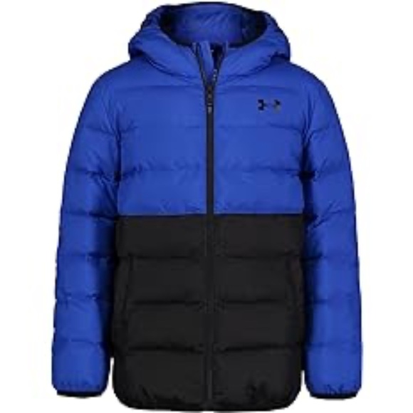 NEW Under Armour Boys' Pronto Colorblock Puffer Jacket, Mid-Weight -size 4T